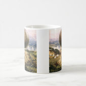 ヴィンテージ輸送、熱気球の小石 コーヒーマグカップ (中央)