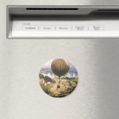 ヴィンテージ輸送、熱気球の小石 マグネット (インサイチュ (食洗機))