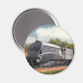 ヴィンテージ輸送、現代の銀の弾丸列車 マグネット (正面/裏面)