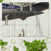 ヴィンテージ輸送、航空機の整備 キッチンタオル (折り畳み)