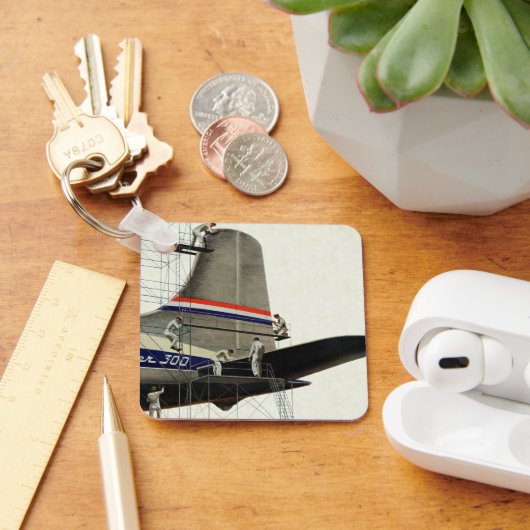 ヴィンテージ輸送、航空機の整備 キーホルダー (デスク)