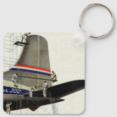 ヴィンテージ輸送、航空機の整備 キーホルダー (裏面)