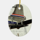 ヴィンテージ輸送、航空機の整備 セラミックオーナメント (正面)