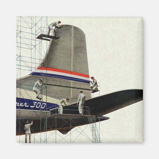 ヴィンテージ輸送、航空機の整備 マグネット (正面)