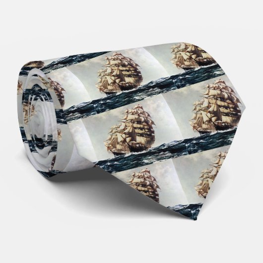 ヴィンテージ輸送、荒海のクリッパー船 ネクタイ (ロール)