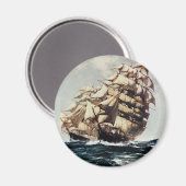 ヴィンテージ輸送、荒海のクリッパー船 マグネット (正面/裏面)