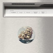 ヴィンテージ輸送、荒海のクリッパー船 マグネット (インサイチュ (食洗機))