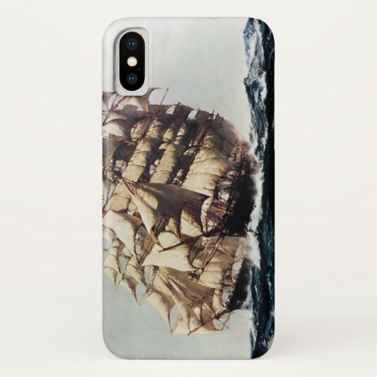 ヴィンテージ輸送、荒海のクリッパー船 Case-Mate iPhoneケース (裏面)