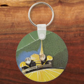 ヴィンテージ輸送、車からのヘッドライト キーホルダー (正面)