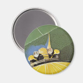 ヴィンテージ輸送、車からのヘッドライト マグネット (正面/裏面)