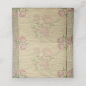 ヴィンテージ辞書プリントとバラ救 プレイスカード (内部開封)