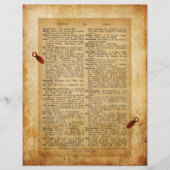 ヴィンテージ辞書ページスクラップブック紙 (正面)