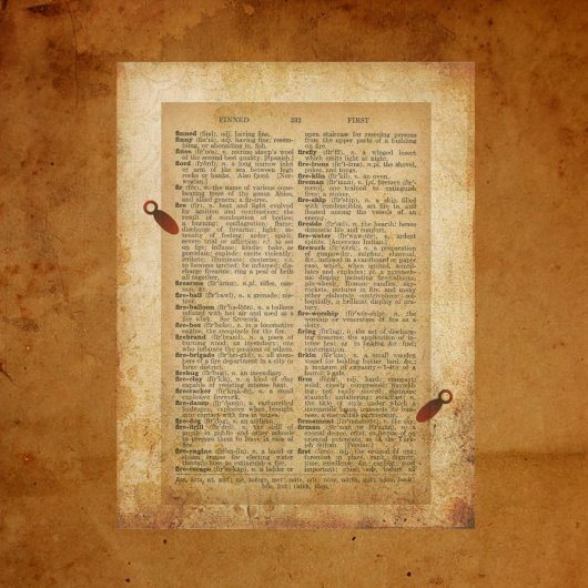 ヴィンテージ辞書ページスクラップブック紙