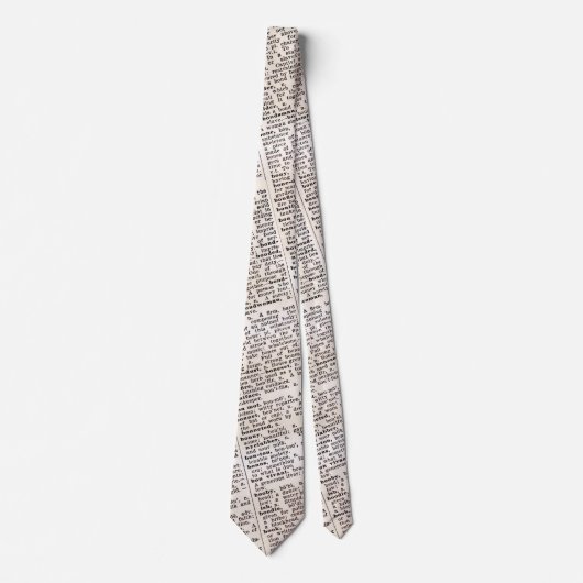 ヴィンテージ辞書ページブック ネクタイ (正面)