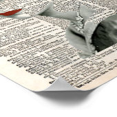 ヴィンテージ辞書ページ(クイーンE 2) ポスター (角)