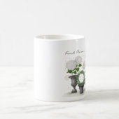 ヴィンテージ農モダン家ホワイトガーデン コーヒーマグカップ (中央)