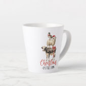 ヴィンテージ農園動物のクリスマス農場 カフェラテマグ (右アングル)