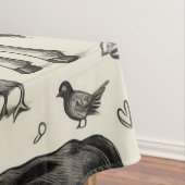 ヴィンテージ農園絵画動物 テーブルクロス (インサイチュ)