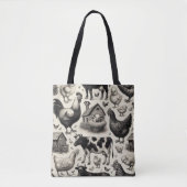 ヴィンテージ農園絵画動物 トートバッグ (正面)