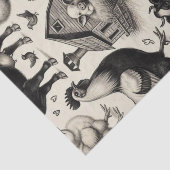 ヴィンテージ農園絵画動物 薄葉紙