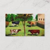 ヴィンテージ農場の典型的な牛品種 名刺 (裏面)