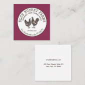 ヴィンテージ農場の生卵 スクエア名刺 (正面/裏面)