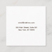 ヴィンテージ農場の生卵 スクエア名刺 (裏面)