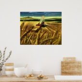 ヴィンテージ農場事業小麦農業 ポスター (キッチン)