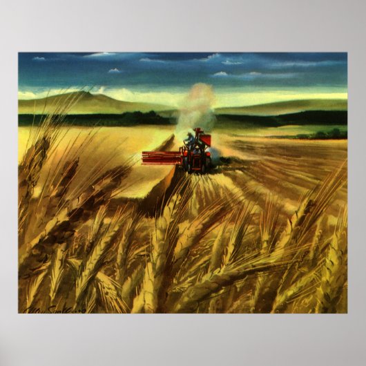 ヴィンテージ農場事業小麦農業 ポスター (正面)