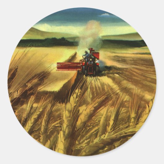 ヴィンテージ農場事業小麦農業 ラウンドシール (正面)