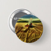 ヴィンテージ農場事業小麦農業 缶バッジ (正面&裏面)