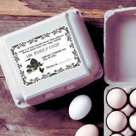 ヴィンテージ農場大型卵カートンラベル シール