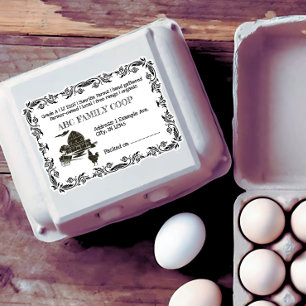 ヴィンテージ農場大型卵カートンラベル シール