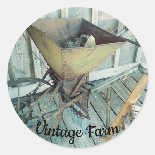 ヴィンテージ農場植栽機プランター装置 ラウンドシール (正面)