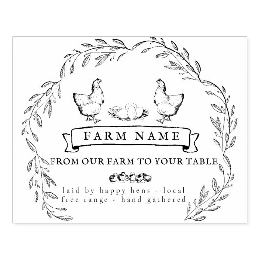 ヴィンテージ農場用卵カートン素朴スタンプ ラバースタンプ (インプリント)