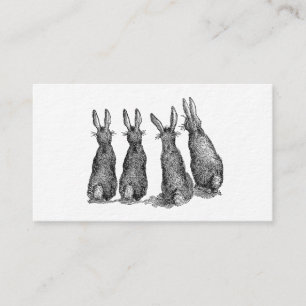 ヴィンテージ農家のモダンイースターウサギ 名刺