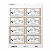 ヴィンテージ農家の卵カートンのラベル ラベル (フルシート)