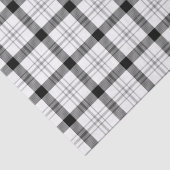 ヴィンテージ農家の白と黒の格子模様 薄葉紙 (詳細)