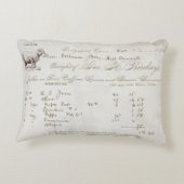 ヴィンテージ農家の羊の枕クリーム&グレー。 アクセントクッション (裏面)