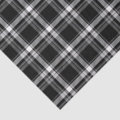 ヴィンテージ農家の黒と白の格子模様 薄葉紙 (詳細)