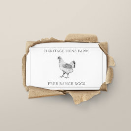 ヴィンテージ農家チキンエッグQRコード 名刺