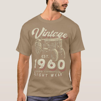 ヴィンテージ農家トラクター設立1960 62番目の誕生 Tシャツ