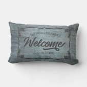 ヴィンテージ農家ファミリーウェルカムモノグラム ランバークッション (裏面)