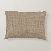 ヴィンテージ農家ファミリーモノグラムのジュート アクセントクッション (裏面)