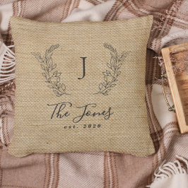 ヴィンテージ農家モノグラムの クッション