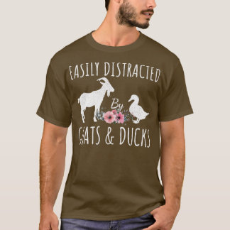 ヴィンテージ農家ヤギに気を取られやすいヤギ鴨 Tシャツ