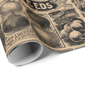 ヴィンテージ農家市場の野菜ガーデンパターン ラッピングペーパー (ロールコーナー)