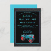 ヴィンテージ農家40歳の誕生日パーティー 招待状 (正面/裏面)