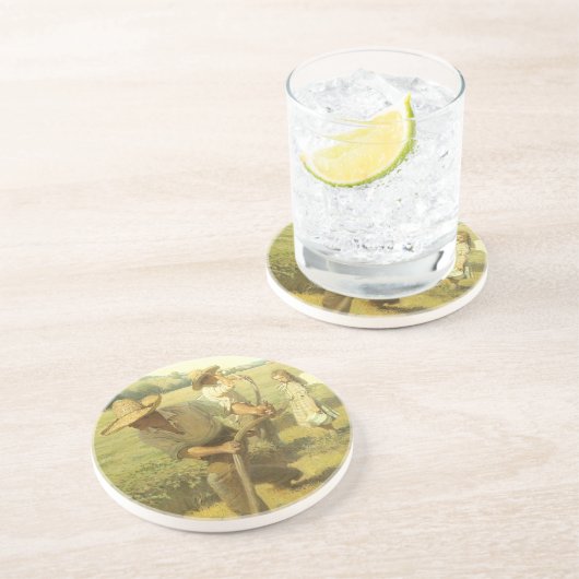 ヴィンテージ農家、NC Wyethによってファームに戻る コースター (側面)