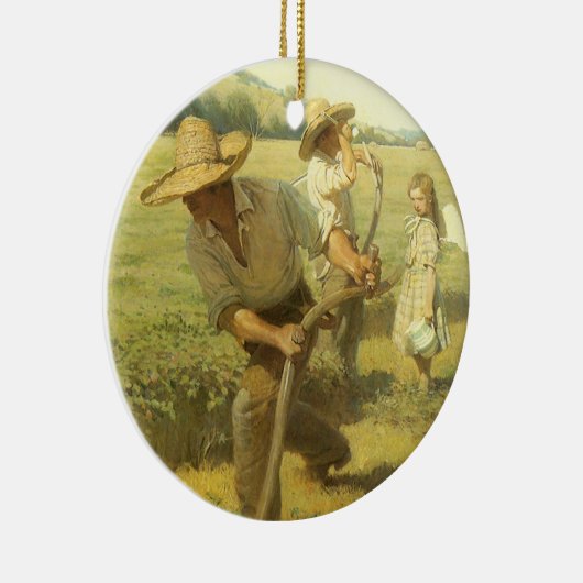 ヴィンテージ農家、NC Wyethによってファームに戻る セラミックオーナメント (右)